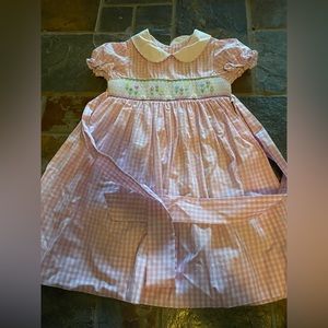 EUC Easter smocked dress size 4